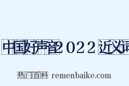 中国好声音2022近义词是什么意思的图片